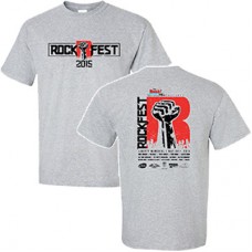 98.9 The Rock 2015 RockFest Men's Short-sleeved T (Grey)