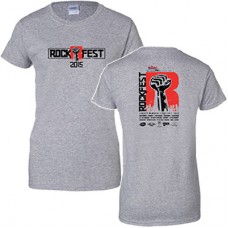 98.9 The Rock 2015 RockFest Women's Short-sleeved T (Grey)